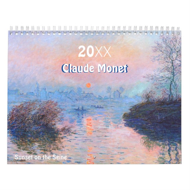 Calendrier Peintures impressionnistes de rivière de Claude Mo (Protection)