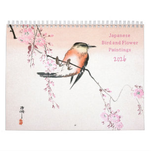 Calendrier Peintures japonaises d'oiseaux et de fleurs 2026