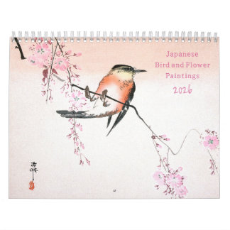Calendrier Peintures japonaises d'oiseaux et de fleurs 2026