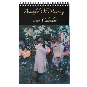 Calendrier Peintures vintages à l'huile de belle peinture 202