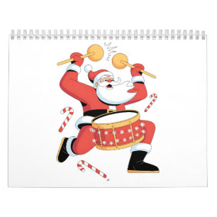Calendrier Père Noël drôle batteur Noël hideux Noël Batterie