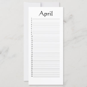 Calendrier perpétuel Avril Daniel 4:22