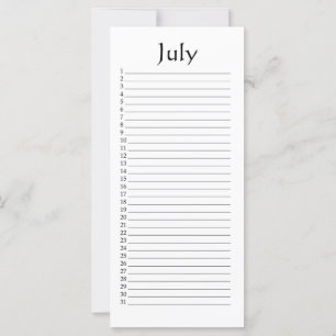 Calendrier perpétuel Juillet Psaume 96:6