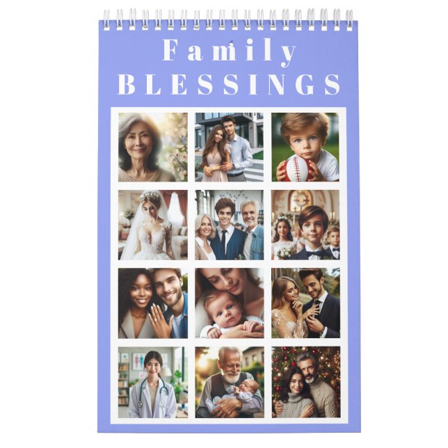 Calendrier Personalized 12 Months Family Blessings Photos (Protection)
