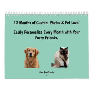 Calendrier Personalized Dog & Cat 2026 Pet Calendar
