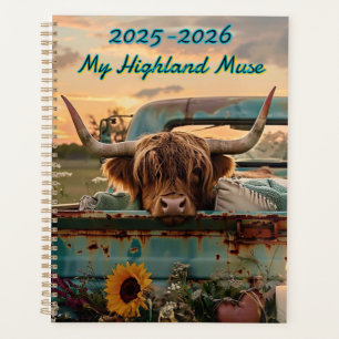 Calendrier personnalisable de vache des Highlands
