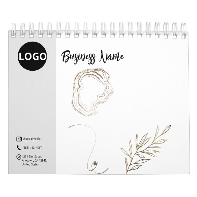 Calendrier Personnalisation minimaliste : noir et blanc (Protection)