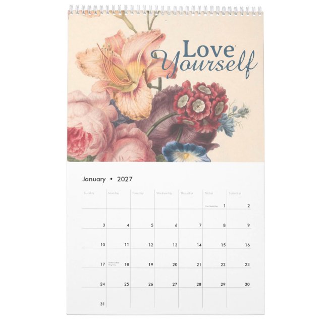 Calendrier personnalisé 2025 vintage auto-croissan (Jan 2027)