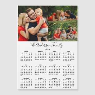 Calendrier personnalisé 2026 avec 3 photos en coll