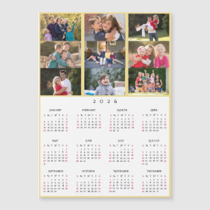 Calendrier personnalisé 2026 en collage de 9 photo