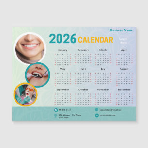 Calendrier personnalisé 2026 pour cabinet dentaire