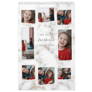 Calendrier Personnalisé 8 Huit Photo Collage Moderne Famille