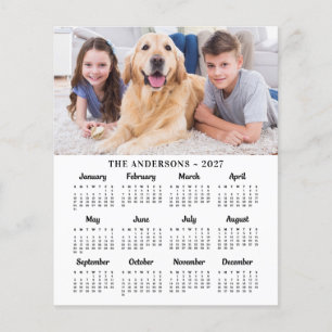 Calendrier personnalisé avec photo 2027 - Carte de