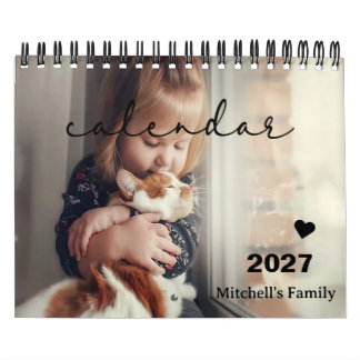 Calendrier personnalisé avec photo de vos animaux 