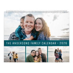 Calendrier personnalisé de famille simple minimali