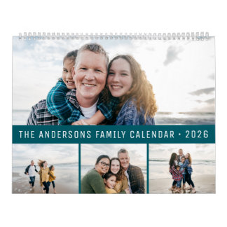 Calendrier personnalisé de famille simple minimali