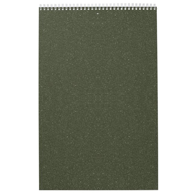 Calendrier personnalisé de la mousse verte texturé (Protection)