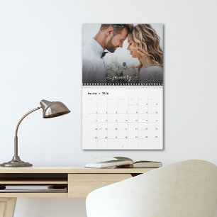 Calendrier personnalisé de notre mariage sur 12 mo