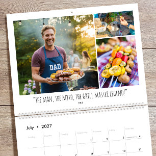 Calendrier personnalisé de photos de famille avec