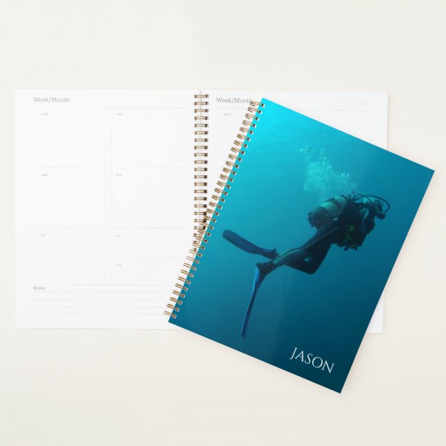 Calendrier personnalisé de plongée en scaphandre a (Devant avec enveloppe)