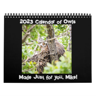 Calendrier personnalisé des chouettes