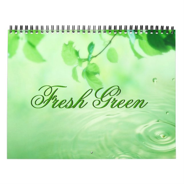 Calendrier personnalisé des Feuilles verts frais (Protection)