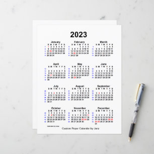 Calendrier personnalisé des vacances de 52 semaine