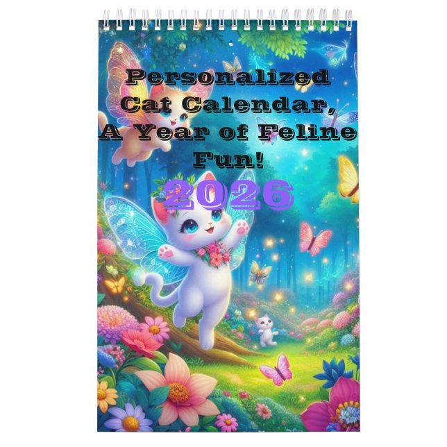 Calendrier personnalisé Enchanted Fairy CuteCat 20 (Protection)