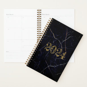 Calendrier personnalisé Gold Black MARBLE Chaque m