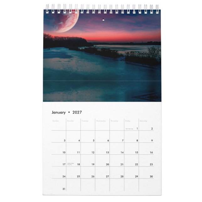 Calendrier personnalisé imprimable pour une planif (Jan 2027)