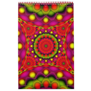 Calendrier personnalisé imprimé 2014 Mandala Psych