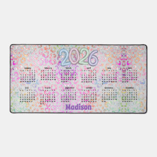 Calendrier personnalisé imprimé léopard iridescent
