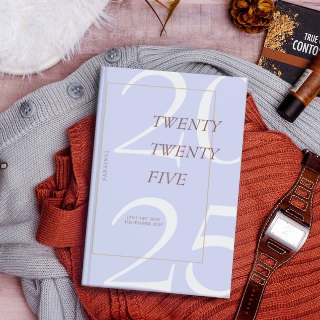 Calendrier Personnalisé Mignon Violet Minimal 2025 (Créateur téléchargé)