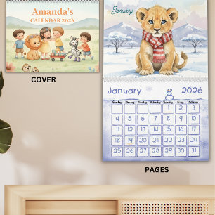 Calendrier personnalisé pour enfants Animaux de Sa