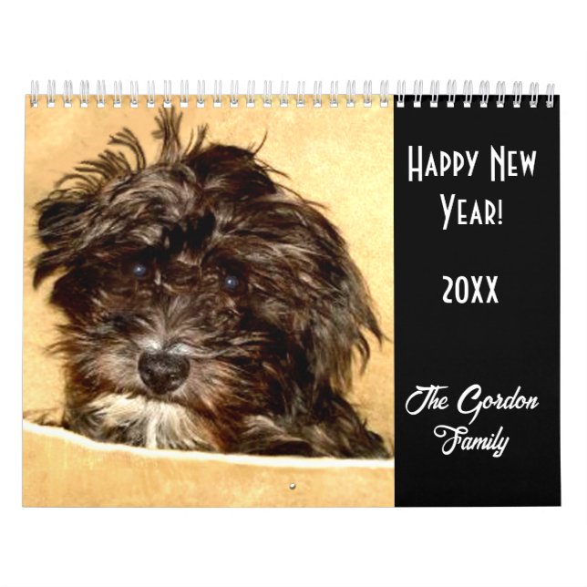 Calendrier personnalisé Schnoodle 2026 (Protection)