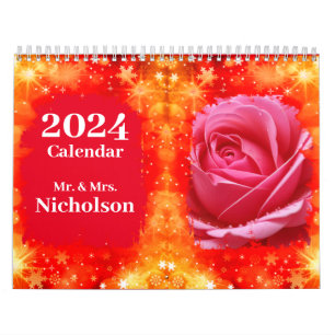CALENDRIER PERSONNALISER PERSONNALISER LES ROSES ROUGES