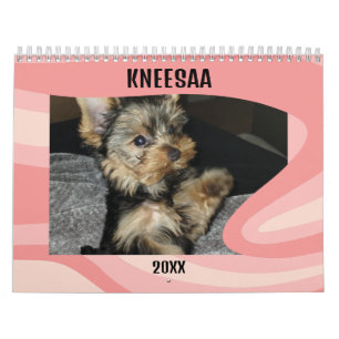 Calendrier Personnalisez-Le ! Rose photo pour animal de compa