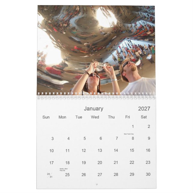 Calendrier Personnes et endroits de CHICAGO (Jan 2027)