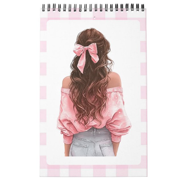 Calendrier Petit Fille Rose 2026 (Protection)