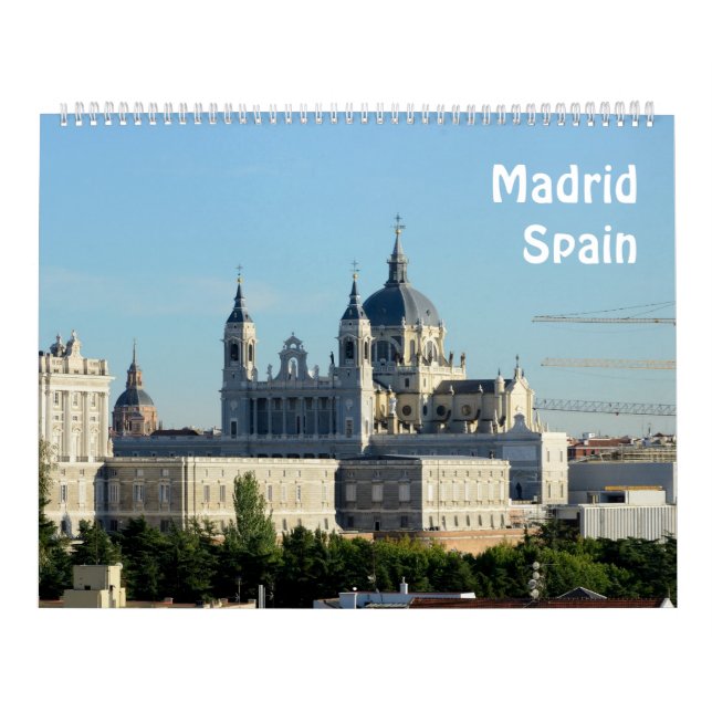 Calendrier photo 12 mois Madrid, Espagne (Protection)