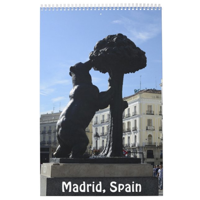 Calendrier photo 12 mois Madrid, Espagne (Protection)