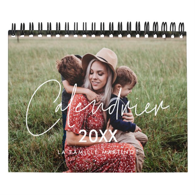 Calendrier photo 2022 moderne et minimaliste (Protection)