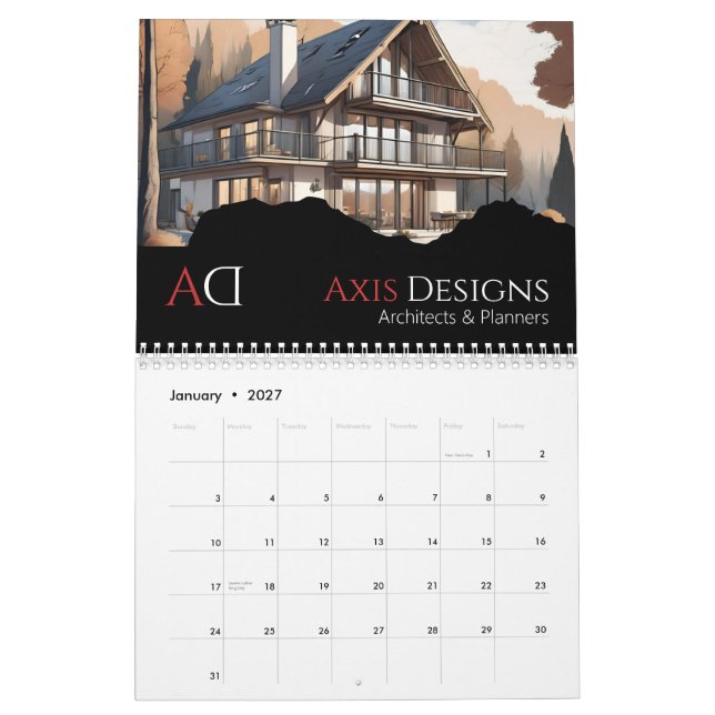 Calendrier photo Architect | Conception du plan di (Jan 2027)