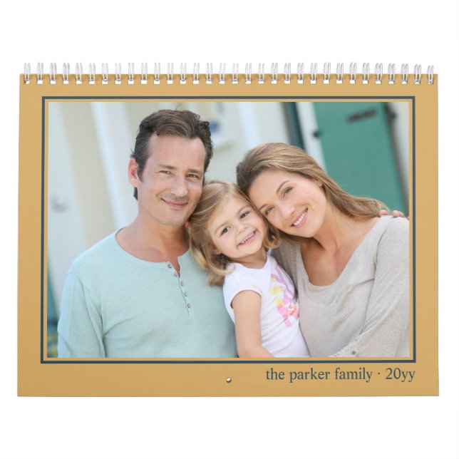 Calendrier Photo avec Image par Mois Ocres (Protection)