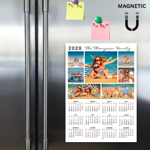 Calendrier photo collage aimanté simple moderne 20