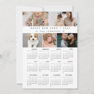 Calendrier photo collage personnalisé Bonne année