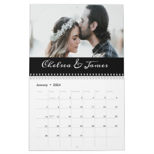 Calendrier Photo Couple Black Elegante Personnalisée
