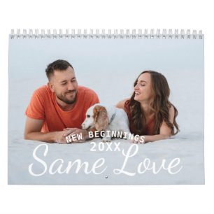 Calendrier Photo de couple moderne personnalisée 2026