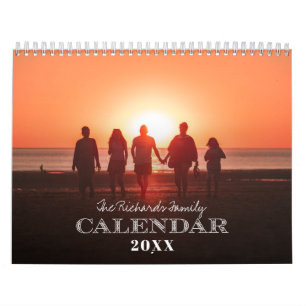 Calendrier Photo de famille 12 mois pliée