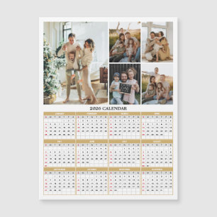 Calendrier photo de famille 2026 Carte magnétique